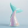 Reversible Sequin Mermaid Tail Porcelain Bank