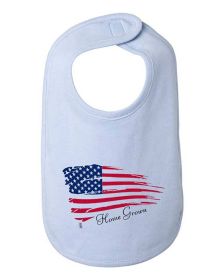 Home Grown American Flag Baby Bib