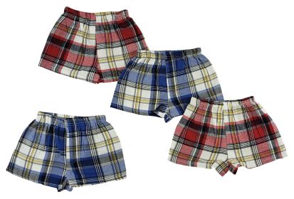 Infant Boxer Shorts - 4 pc Set (Color: Blue/Red, size: 2T)