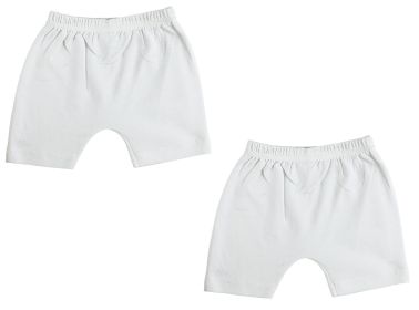 Infant Shorts - 2 Pack (Color: White, size: small)