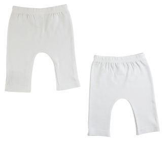 Infant Pants - 2 Pack (Color: White, size: small)